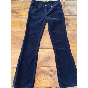 Tory Burch Womens Tory Classic Black Corduroy Boot Cut Pants Pockets Size 4